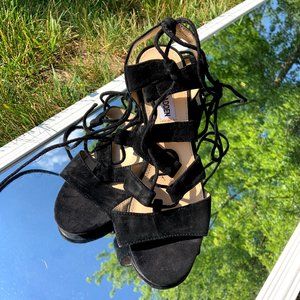 Steve Madden Lace Up Sandals Black